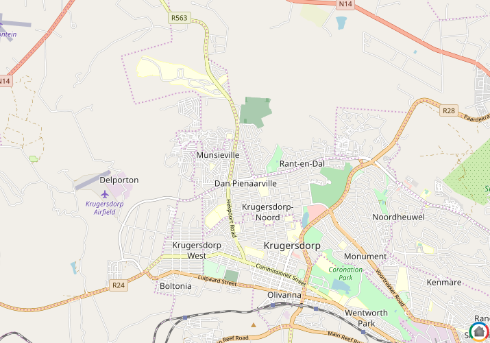Map location of Dan Pienaarville